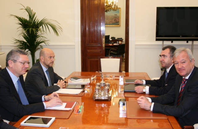 Reunión del presidente Valcárcel con el ministro Ruiz-Gallardón