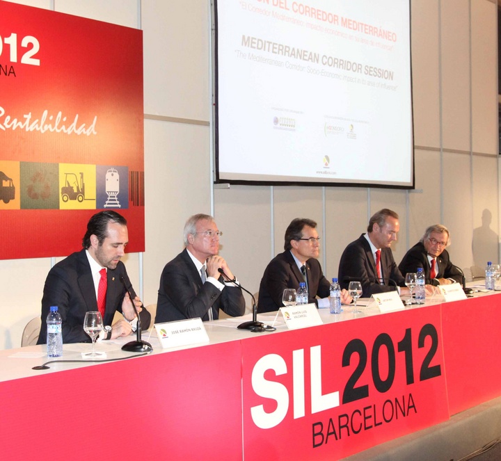 Ramón Luis Valcárcel en el SIL Logistics Director Symposium 2012 sobre el Corredor Mediterráneo en Barcelona