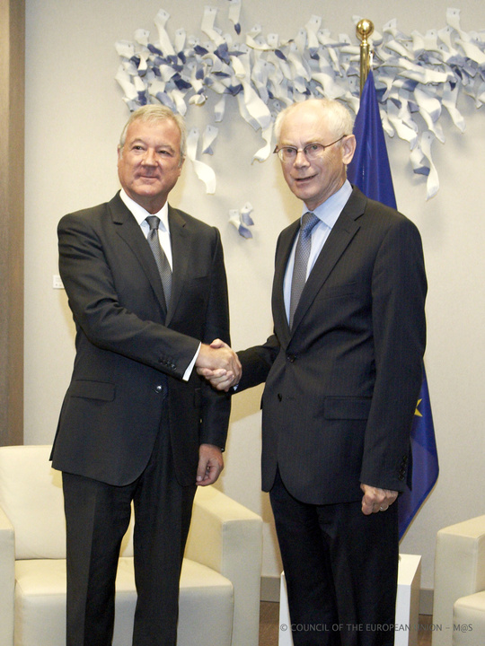 Reunión entre Valcárcel y el presidente del Consejo Europeo (1)