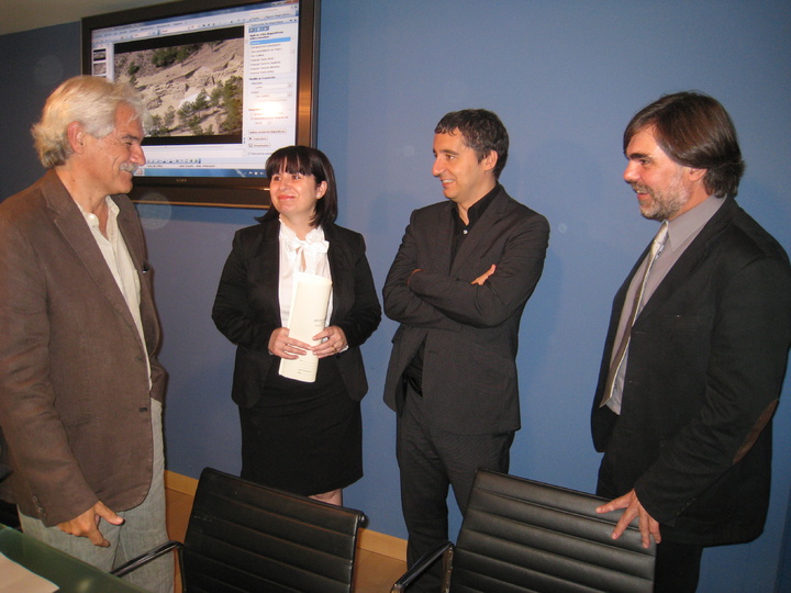 El consejero de Cultura y Turismo, Pedro Alberto Cruz, durante la presentación de hallazgos de La Bastida