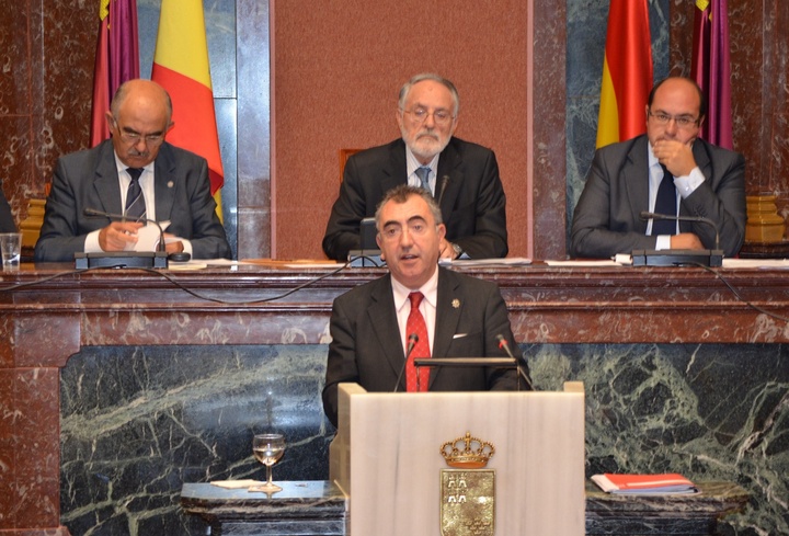Comparecencia del consejero Manuel Campos en la Asamblea Regional, para informar sobre las actuaciones realizadas durante el episodio de intensas lluvias, que afectó especialmente a los municipios de Puerto Lumbreras y Lorca.
