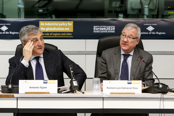 Valcárcel se reunió hoy en Bruselas con el vicepresidente de la Comisión Europea y comisario de Industria y Emprendimiento, Antonio Tajani