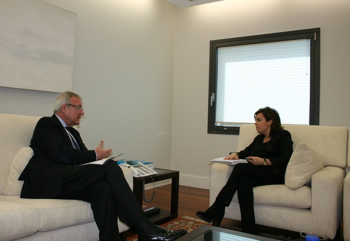 Valcárcel se reúne en La Moncloa con la vicepresidenta del Gobierno de la Nación, Soraya Sáez de Santamaría