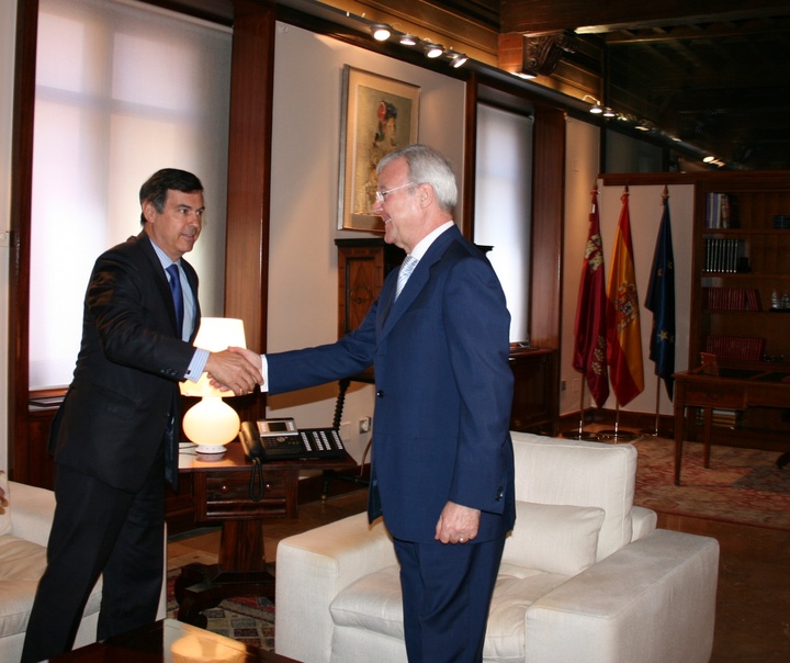 Valcárcel recibe al director general de Industria y de la Pequeña y Mediana Empresa del Ministerio de Industria, Energía y Turismo, Manuel Valle, y a los alcaldes de Lorca, Águilas y Puerto Lumbreras