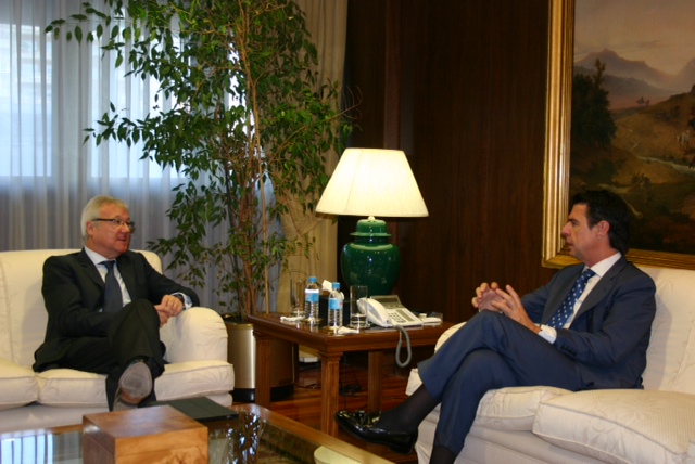Reunión del presidente Valcárcel con el ministro José Manuel Soria