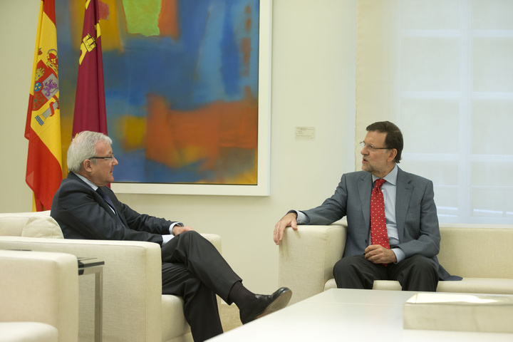 El jefe del Ejecutivo murciano se ha reunido esta mañana con el presidente del Gobierno, Mariano Rajoy