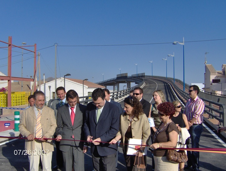 Inauguración del nuevo puente construido en el municipio de Torre Pacheco