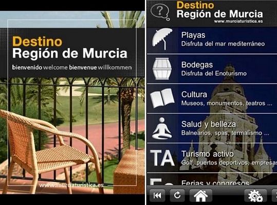 Aplicación para móviles 'Destino Región de Murcia'