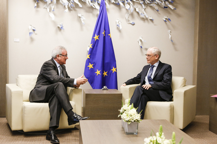 Reunión entre el presidente Valcárcel y el presidente del Consejo Europeo, Herman Van Rompuy.