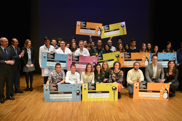 Imagen de los premiados en el certamen 'Imagina una Empresa'