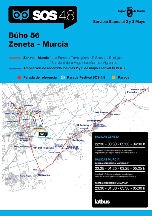 Línea Búho Bus 56