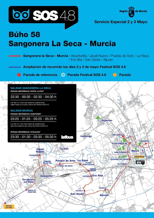 Línea Búho Bus 58