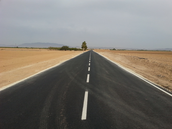 Obra en la carretera RM-E9