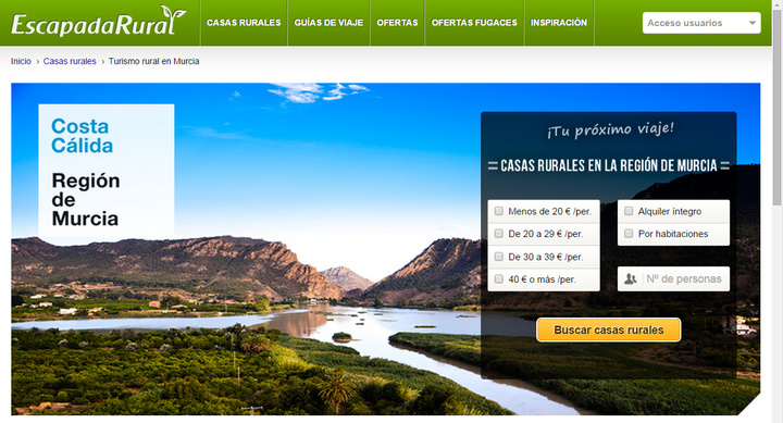 Acuerdo con 'escapadarural.com'