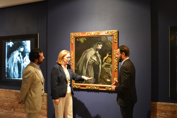 Presentación de la exposición del cuadro de 'El Greco San Francisco en oración ante el Crucificado'