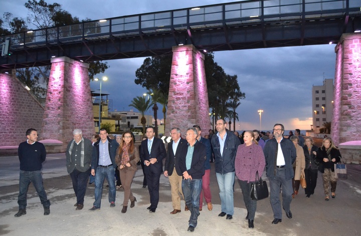 Inauguración de la restauración del puente de El Hornillo, en Águilas