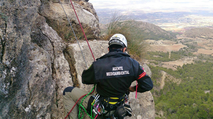 Desmantelamiento de una vía ferrata en la Sierra del Oro