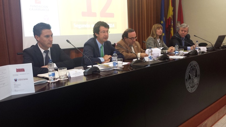 Juan Carlos Ruiz durante su intervención en la presentación del Barómetro de la Empresa Familiar
