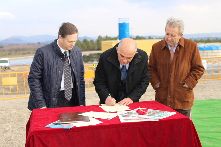 Primera piedra de la nueva Estación Depuradora de Aguas Residuales de Bullas