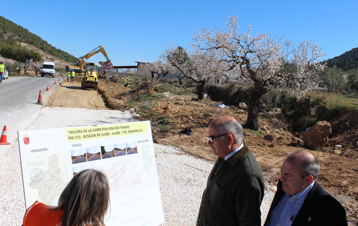Visita a las obras de la nueva carrtera de Benizar