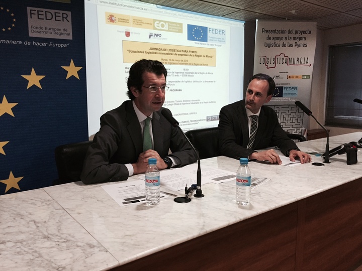El consejero Juan Carlos Ruiz, en la jornada 'Soluciones logísticas innovadoras de empresas de la Región de Murcia'