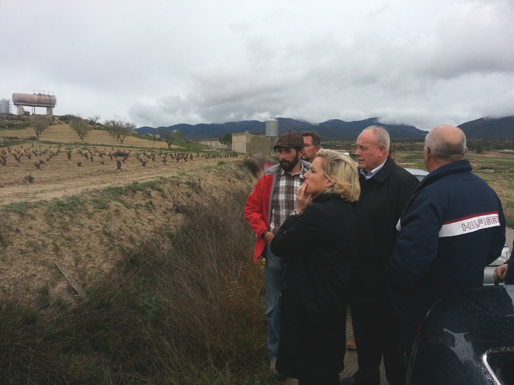 La consejera durante la visita a las pedanías altas de Lorca.