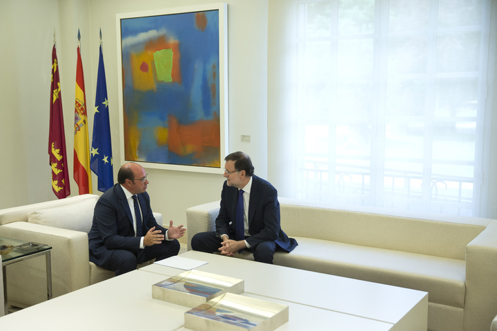 Reunión Pedro Antonio Sánchez y Mariano Rajoy