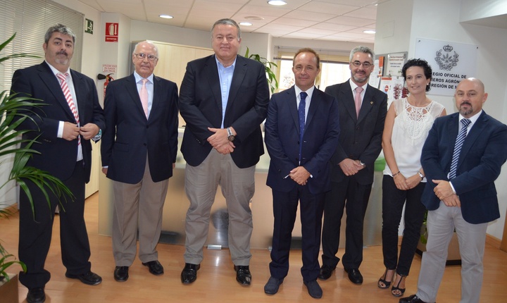 Francisco Bernabé visita al Colegio Oficial de Ingenieros Agrónomos de la Región de Murcia