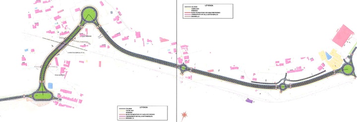 Trazado del primer tramo de la Ronda Central de Lorca