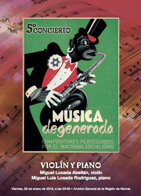 Cartel del nuevo concierto de 'Música degenerada' celebrado en el Archivo General