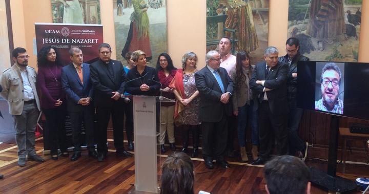 La consejera de Cultura y Portavocía, Noelia Arroyo, en la presentación del drama sacro 'Jesús de Nazaret'. II