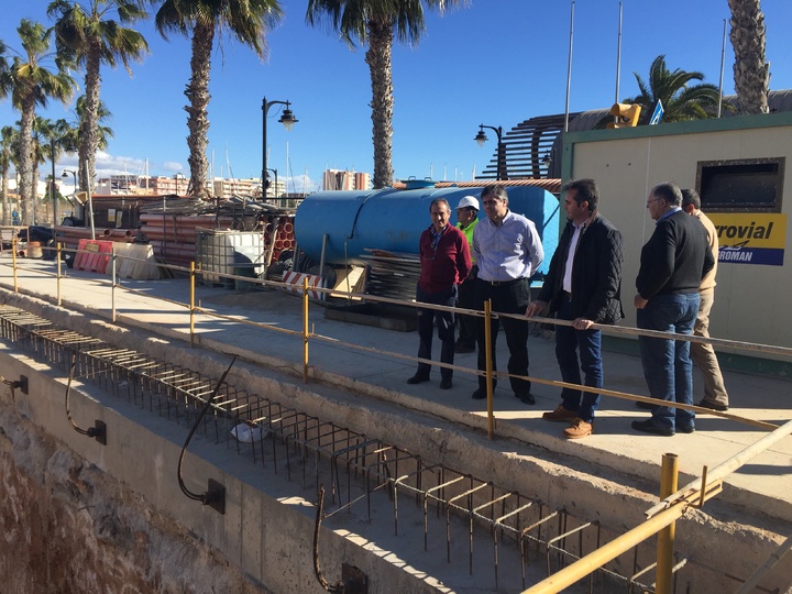 El director general del Agua visita las obras del tanque de tormentas de Lo Pagán