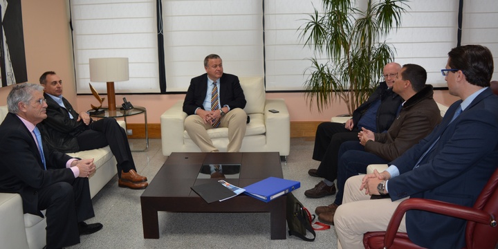 El consejero de Fomento se reúne con el presidente de la Federación Aeronáutica de la Región de Murcia
