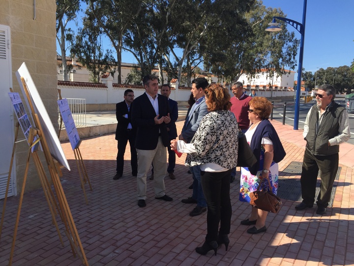 Andrés Martínez visita las obras del depósito de laminación de aguas en Santiago de la Ribera
