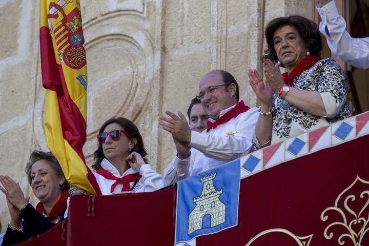El presidente Pedro Antonio Sánchez en las fiestas de Caravaca de la Cruz