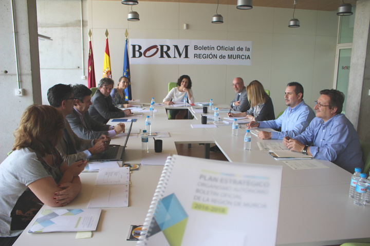 Reunión del Consejo de Administración del Organismo Autónomo del BORM, Boletín Oficial de la Región de Murcia