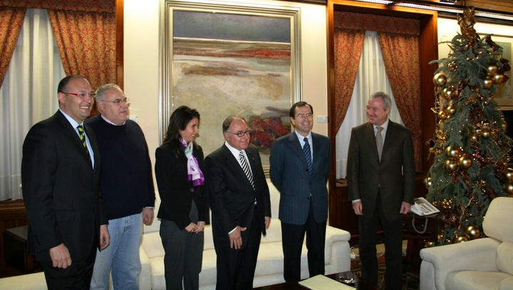 El jefe del Gobierno regional, Ramón Luis Valcárcel, recibió a los presidentes de los Centros Tecnológicos de la Conserva, Mármol y Piedra Natural, Madera y Metal