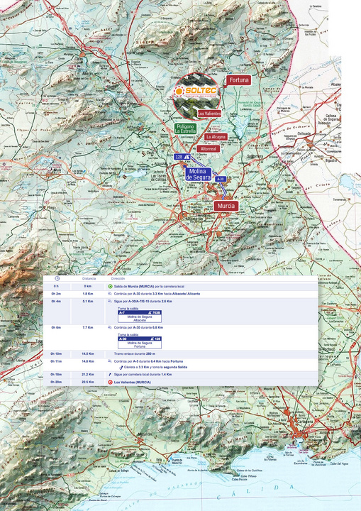Mapa de la ubicación del huerto solar de Los Valientes (Molina de Segura)