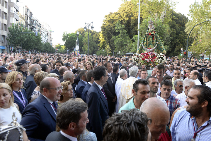 El jefe del Ejecutivo regional asiste a la recepción oficial a la patrona de Murcia, Nuestra Señora de la Fuensanta