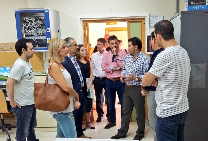 Fernando Mateo visita el Instituto de Enseñanza Secundaria Pérez Chirinos de Caravaca de la Cruz