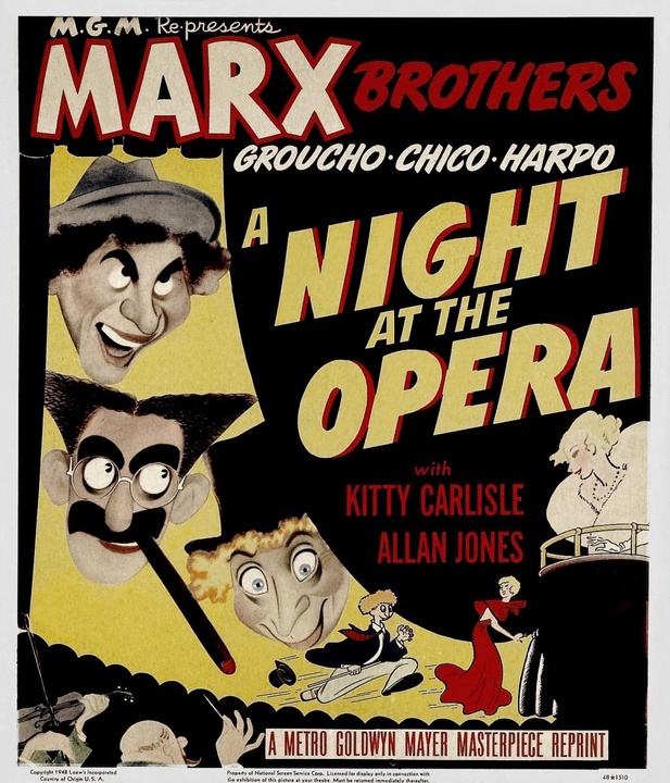 Cartel de la películas 'Una noche en la ópera', de los Hermanos Marx