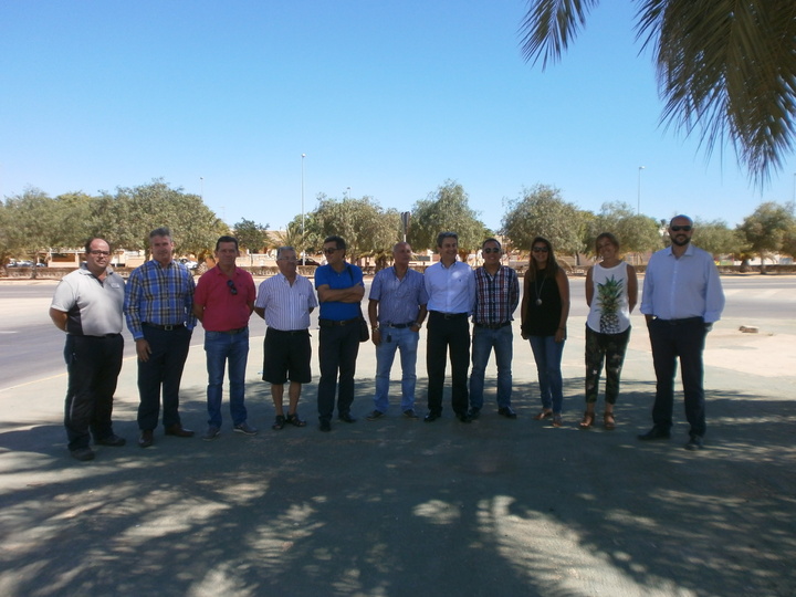 Visita a la intersección de la carretera RM-311 con el polígono industrial de La Palma