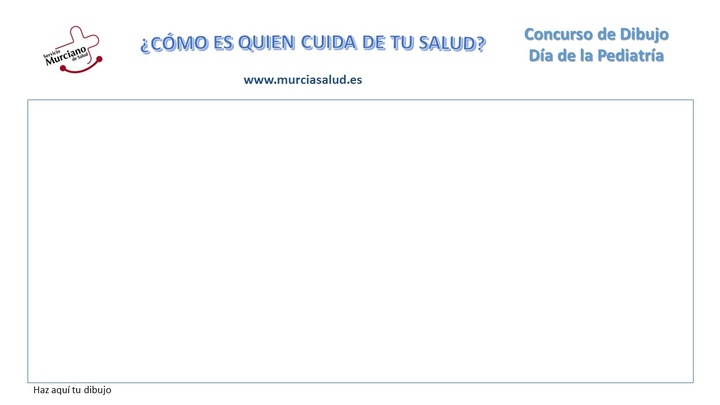 Plantilla del concurso infantil de dibujo '¿Cómo es quien cuida de tu salud?'