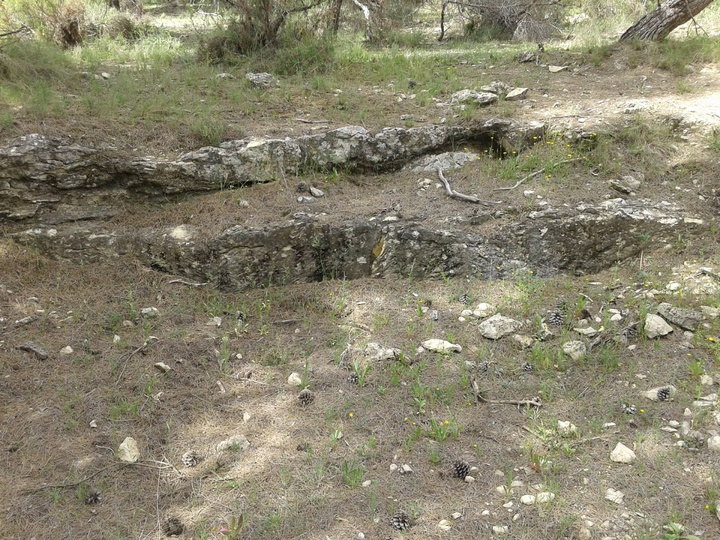 Imagen de una parte del yacimiento arqueológico Canteras de El Pinar, localizado en el municipio de Bullas