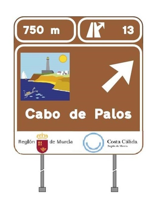 Señalización turística de Cabo de Palos