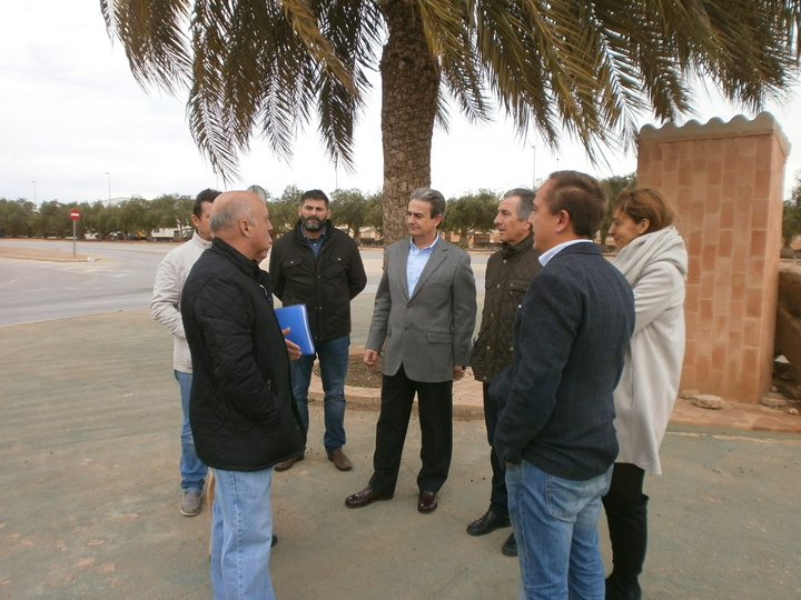 Visita a la intersección de acceso al Polígono Industrial de La Palma, en Cartagena