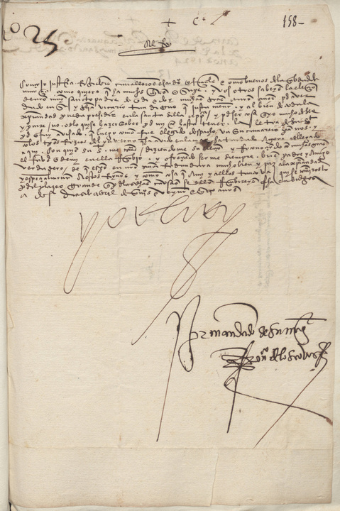 Proyecto Carmesí - Real Cédula de Carlos I por la que anuncia el nombramiento de un nuevo papa. 1524. Archivo Municipal de Murcia