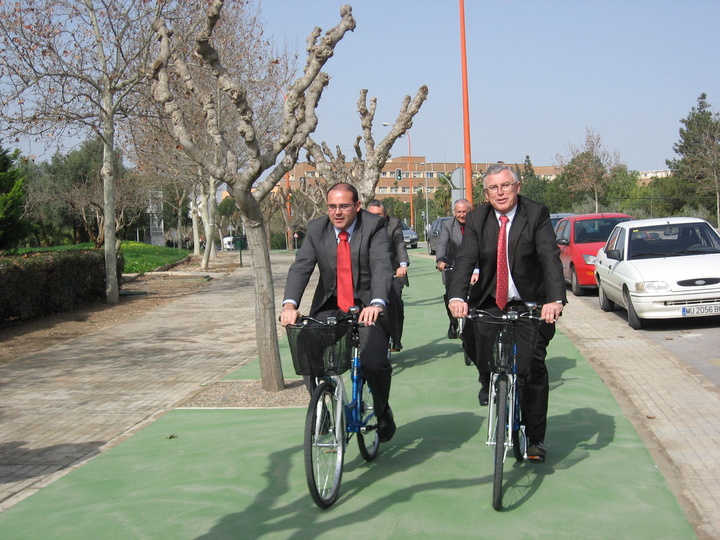 Inauguración del carrill bici del Campus de Espinardo