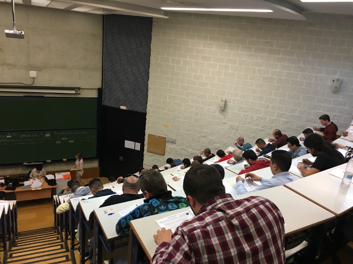 Imagen del último examen Certificado de Aptitud Profesional celebrado en Murcia el pasado mes de febrero
