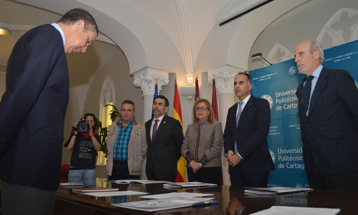 La consejera de Educación y Universidades asiste a la toma de posesión del nuevo vocal del Consejo Social de la Universidad Politécnica de Cartagena, Eduardo Zaplana